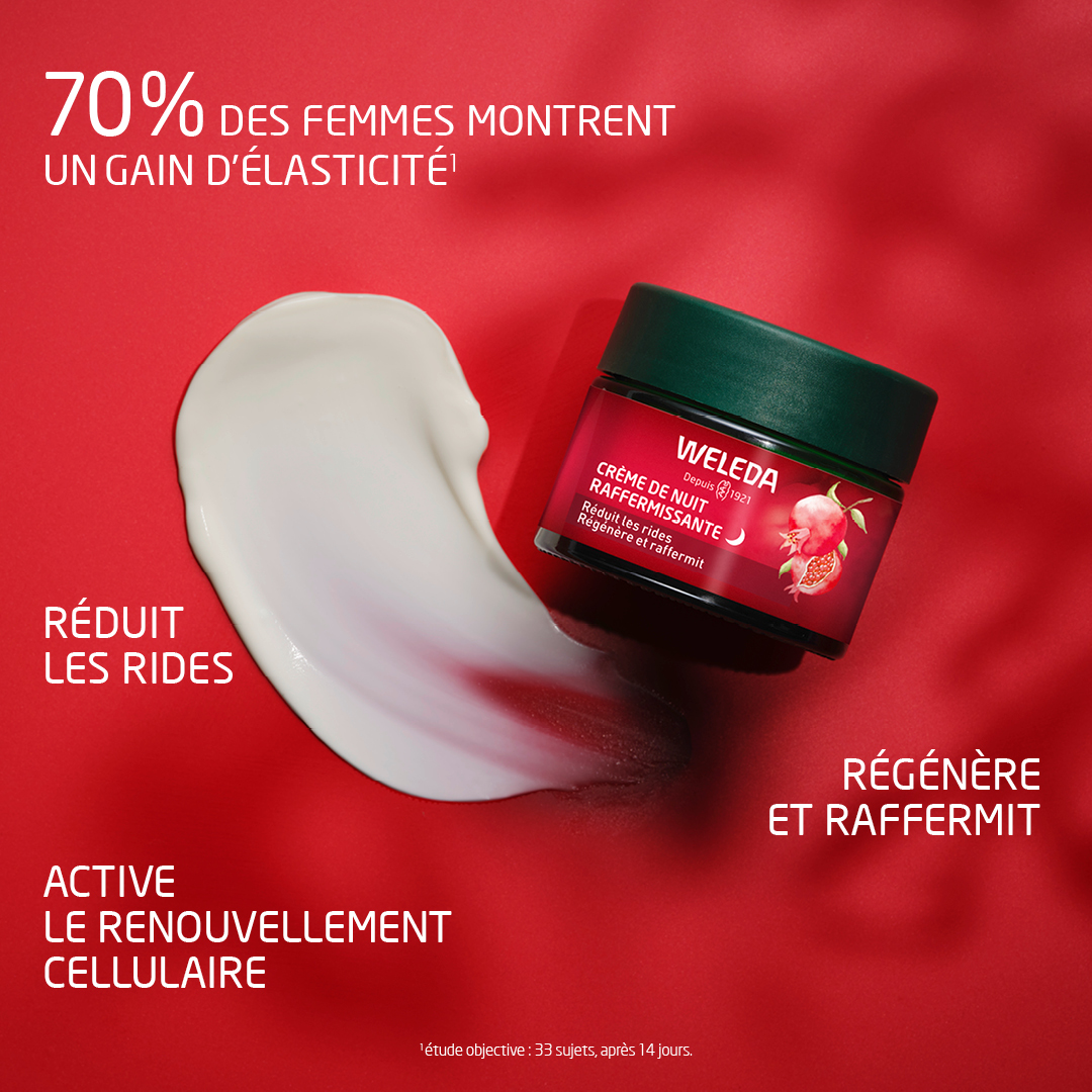 Crème de nuit raffermissante bio - Grenade & Maca - 40 ml