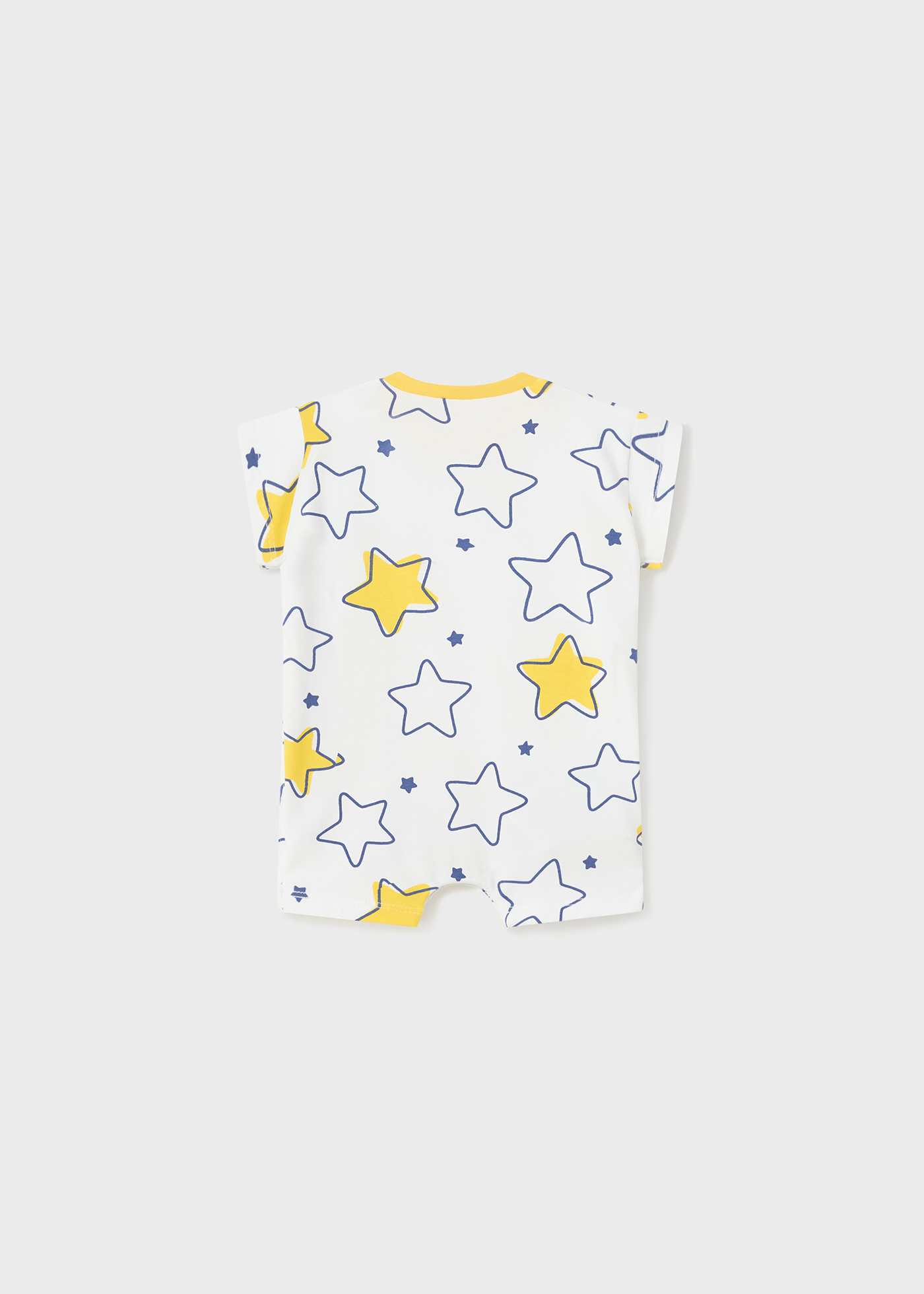 Conjunto de 2 pijamas curtos de algodão sustentável para recém-nascidos.