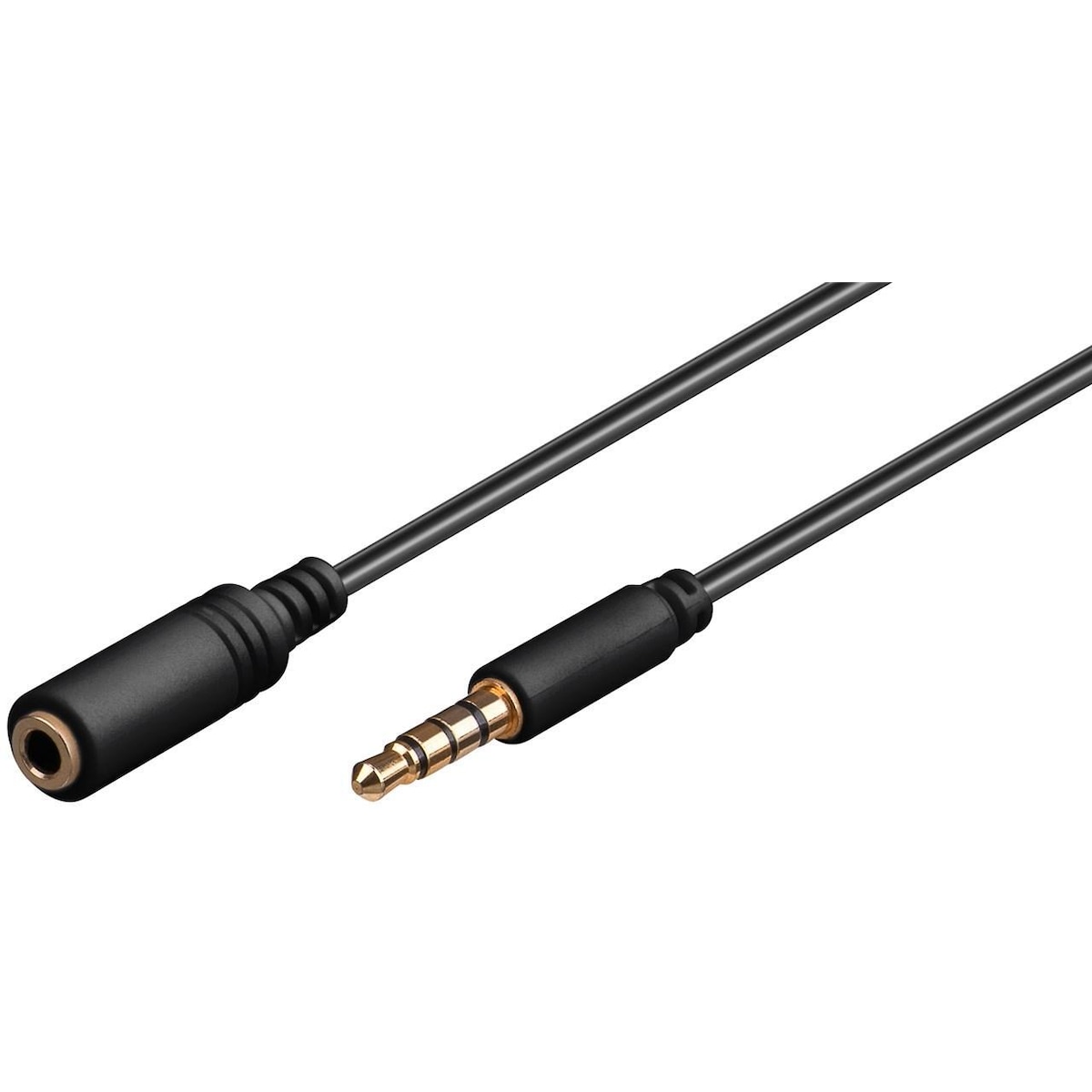 Hodetelefoner og AUX-forlengelseskabel  4-pinners 3,5 mm slank  CU