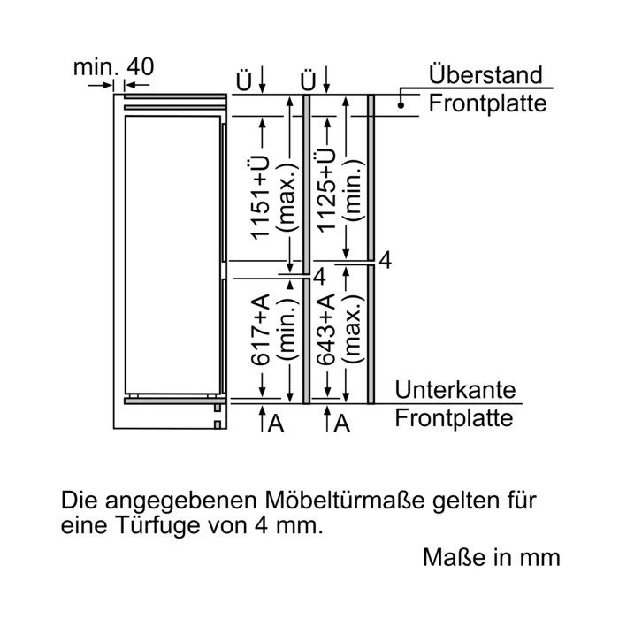 Siemens Einbau-Kühl-Gefrier-Kombination iQ300 KI87VVFE1