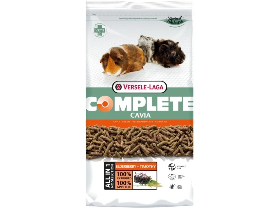 Versele-Laga Cavia Complete, Snack, 500 g, Marsvin, Vitamin A, vitamin C, vitamin D3, vitamin E, Kobber, Jod, Jern, Mangan, Selenium, Zink, 14%