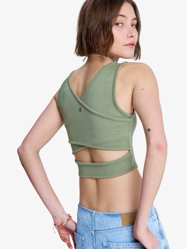 Good Keepsake Débardeur cropped Vert Femme