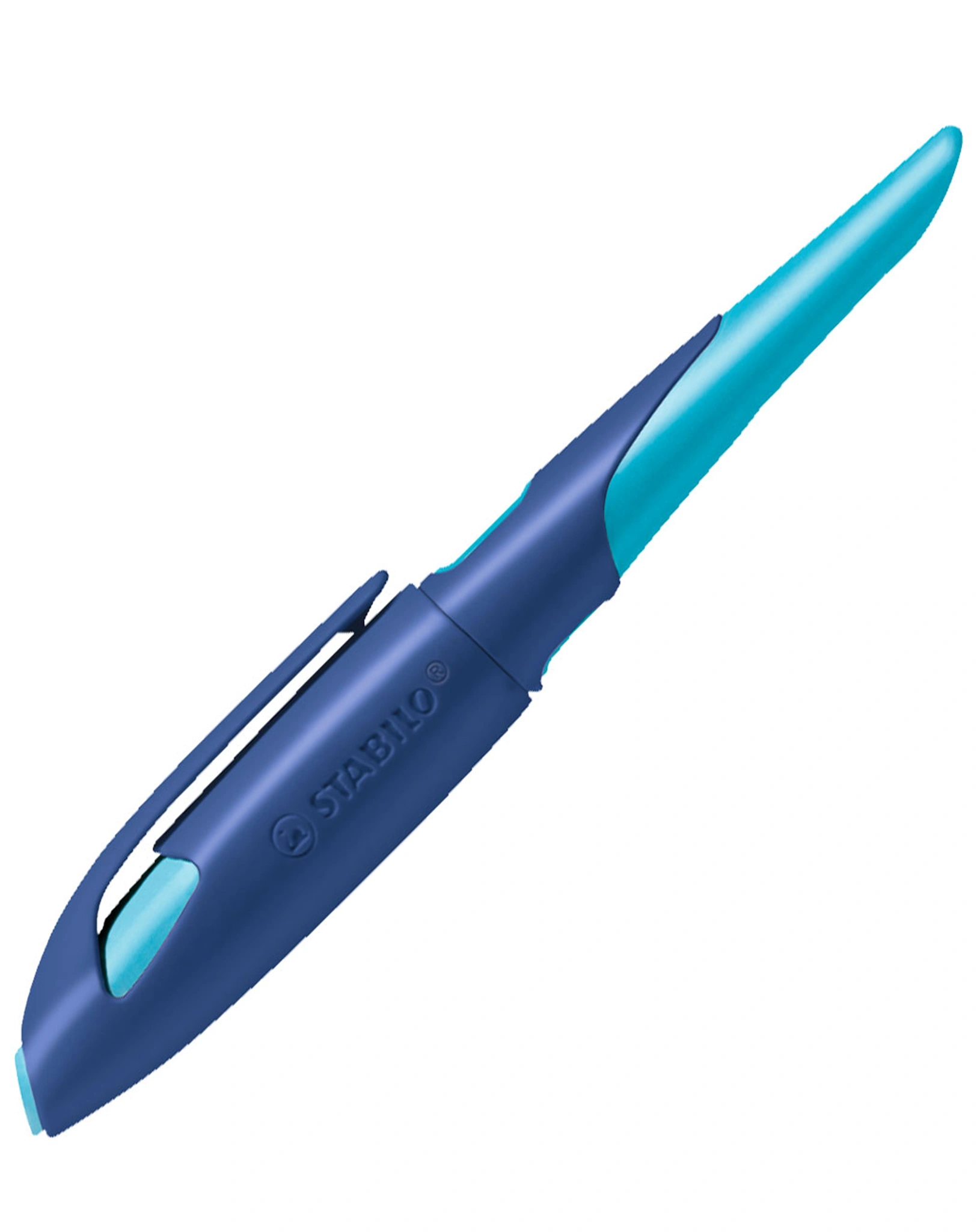 Schulfüller STABILO® EASYbirdy Feder A für Rechtshänder in mitternachtsblau/azur