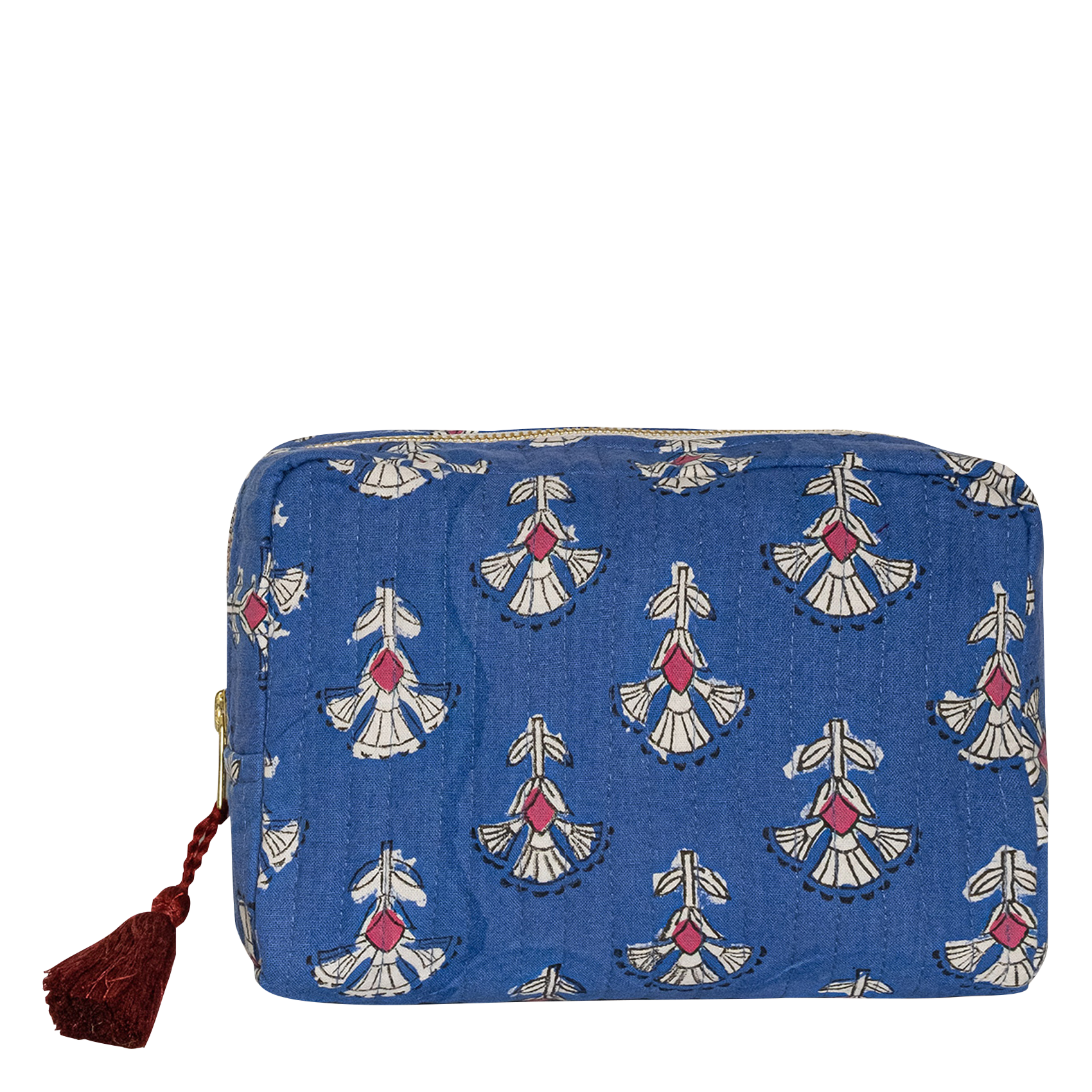 Trousse en coton imprimé | Bleu