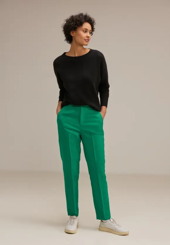 Loose Fit Twillhose - fresh spring green