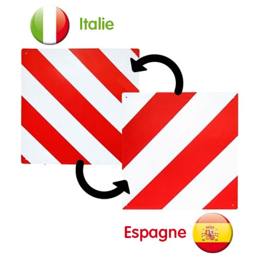 Panneau FLEX porte-vélos réversible Espagne/Italie