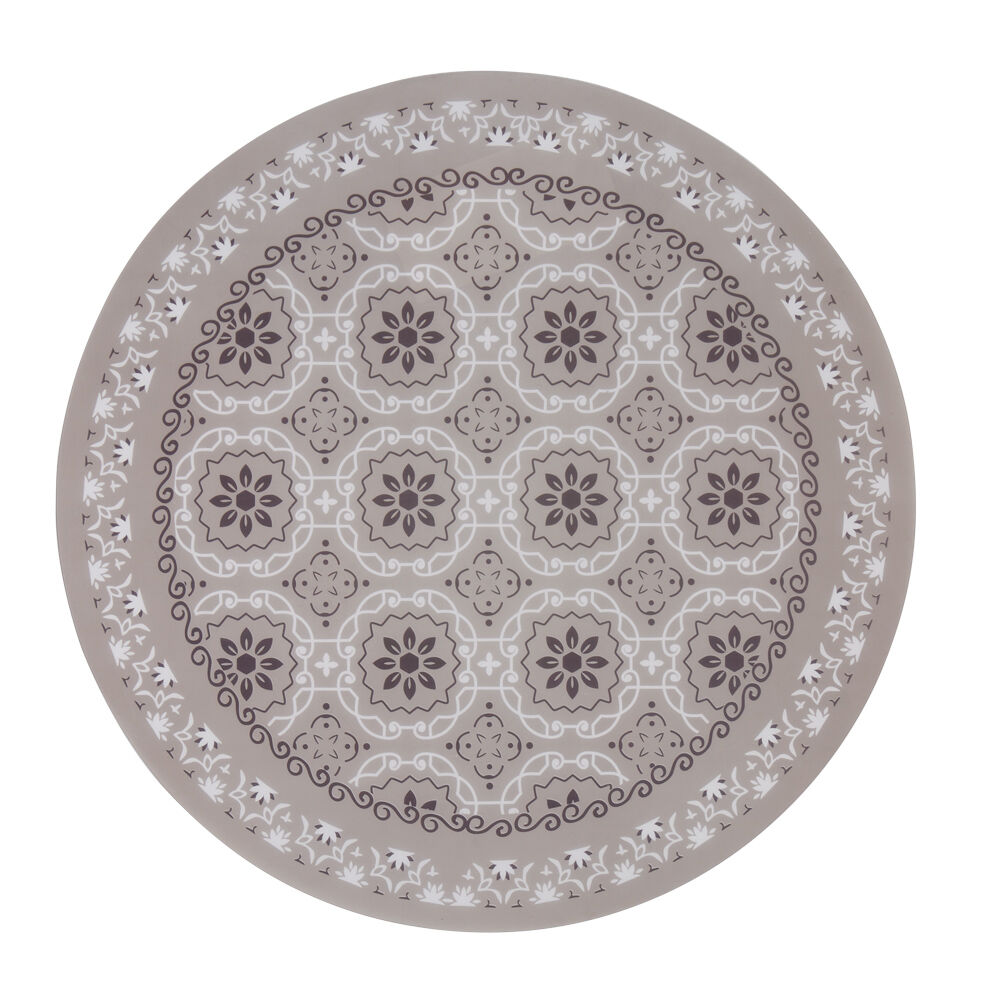 Set de table rond en plastique carreaux de ciment