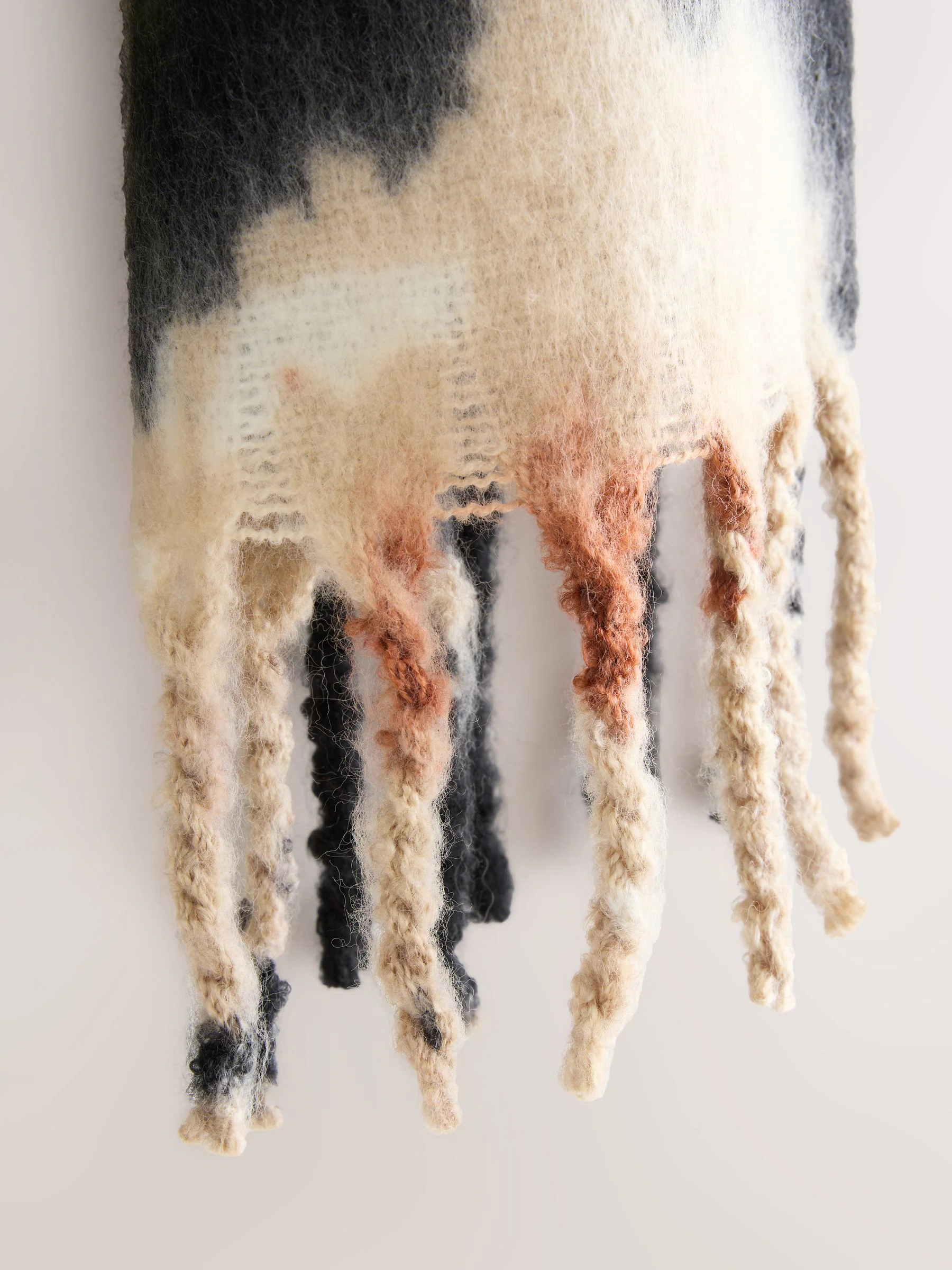 Grijs met bloemen - Brushed Heavyweight Blanket Scarf