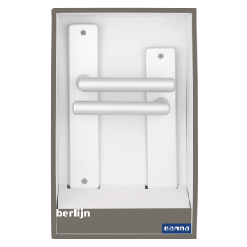 Gamma deurkruk set Berlijn recht blind schild ANOX aluminium mat