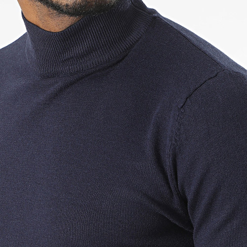 Pull Col Cheminée 665 Bleu Marine