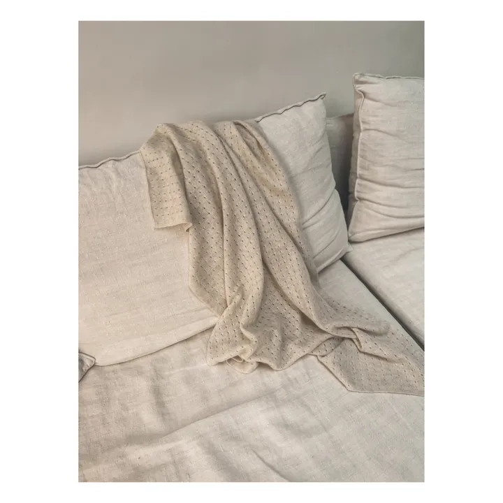 My Little Freckle Couverture Pointelle Cachemire Bio | Ecru