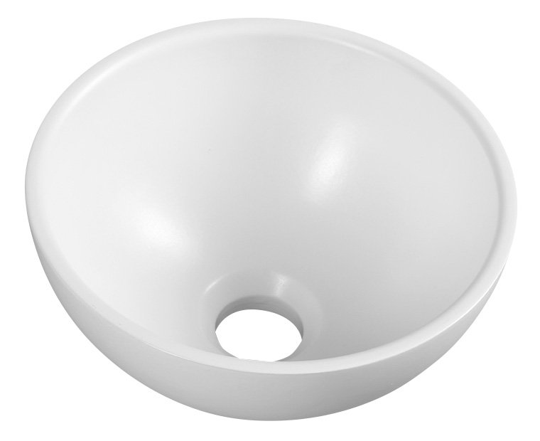 Sapho Minor toilet waskom marmer 26cm wit met houder links