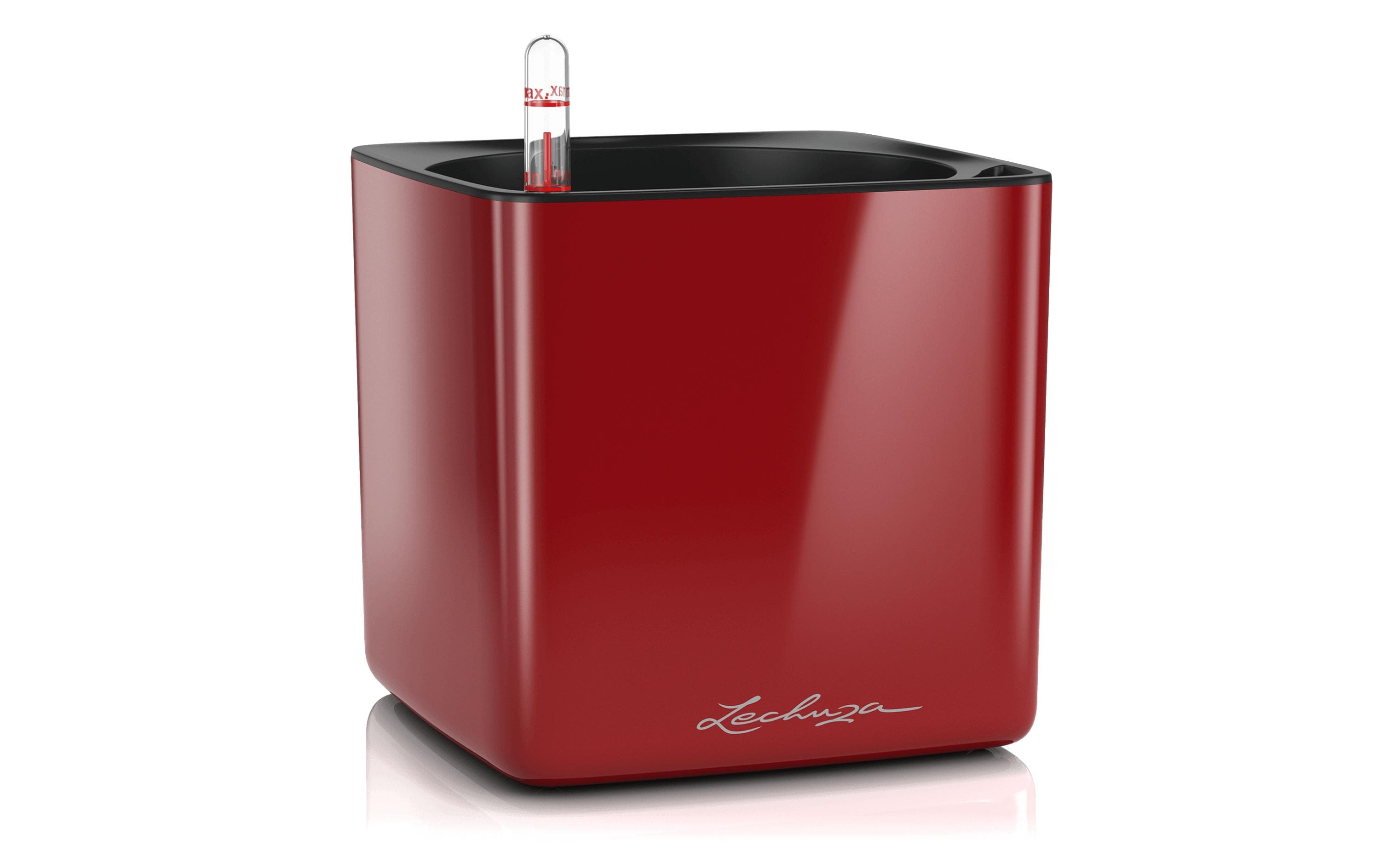 Blumentopf CUBE Glossy 16 WeinrotTopf