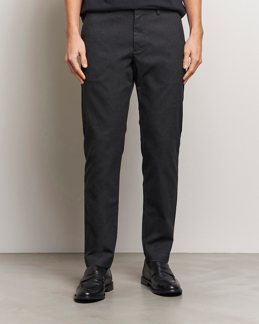 NN07 Theo Brushed Cotton Trousers Black Multi