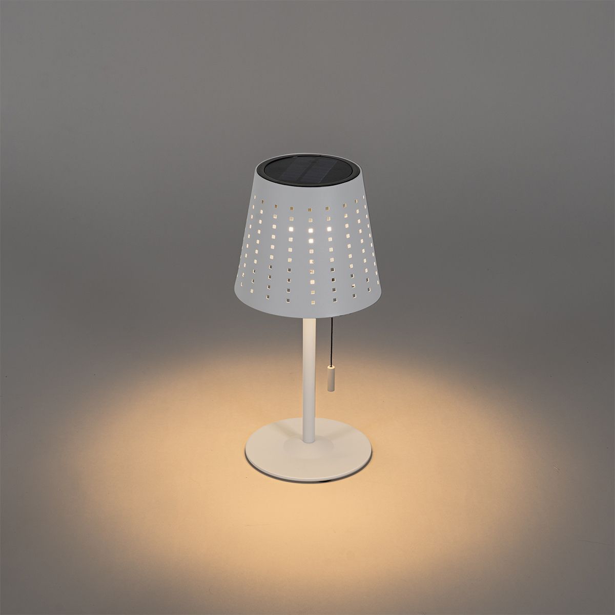 Buiten tafellamp wit incl. LED 3-staps dimbaar oplaadbaar en solar - Ferre
