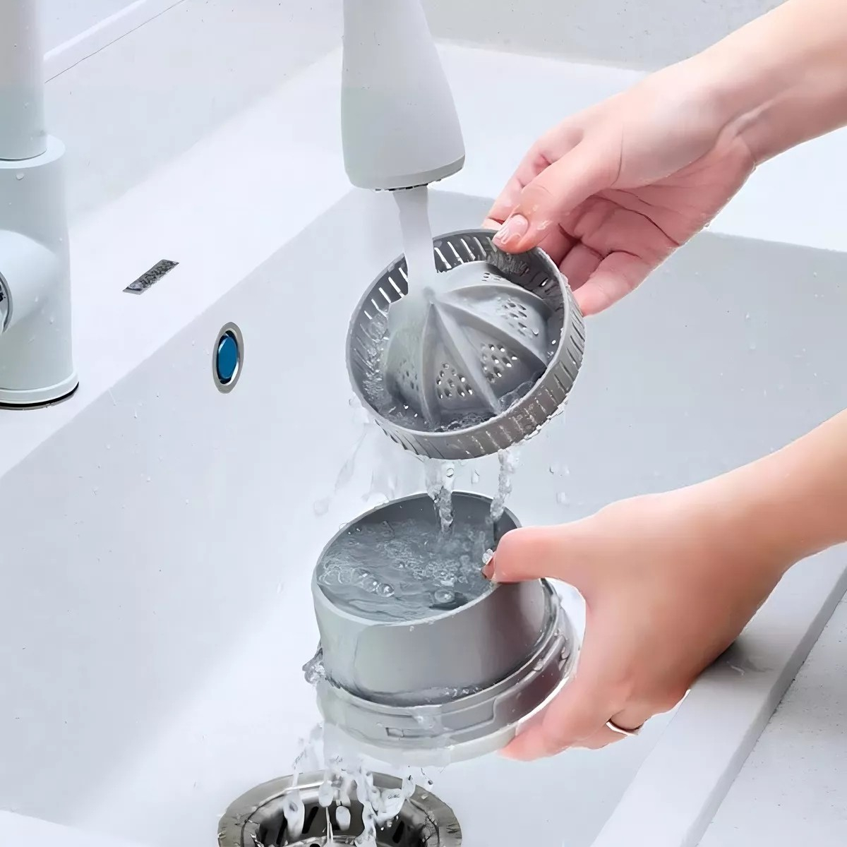 (4-tlg. Set) 400ml Elektrische USB Orangen Saft Presse Tragbarer Zitronen Entsafter Zitruspresse - Weiss / Türkis