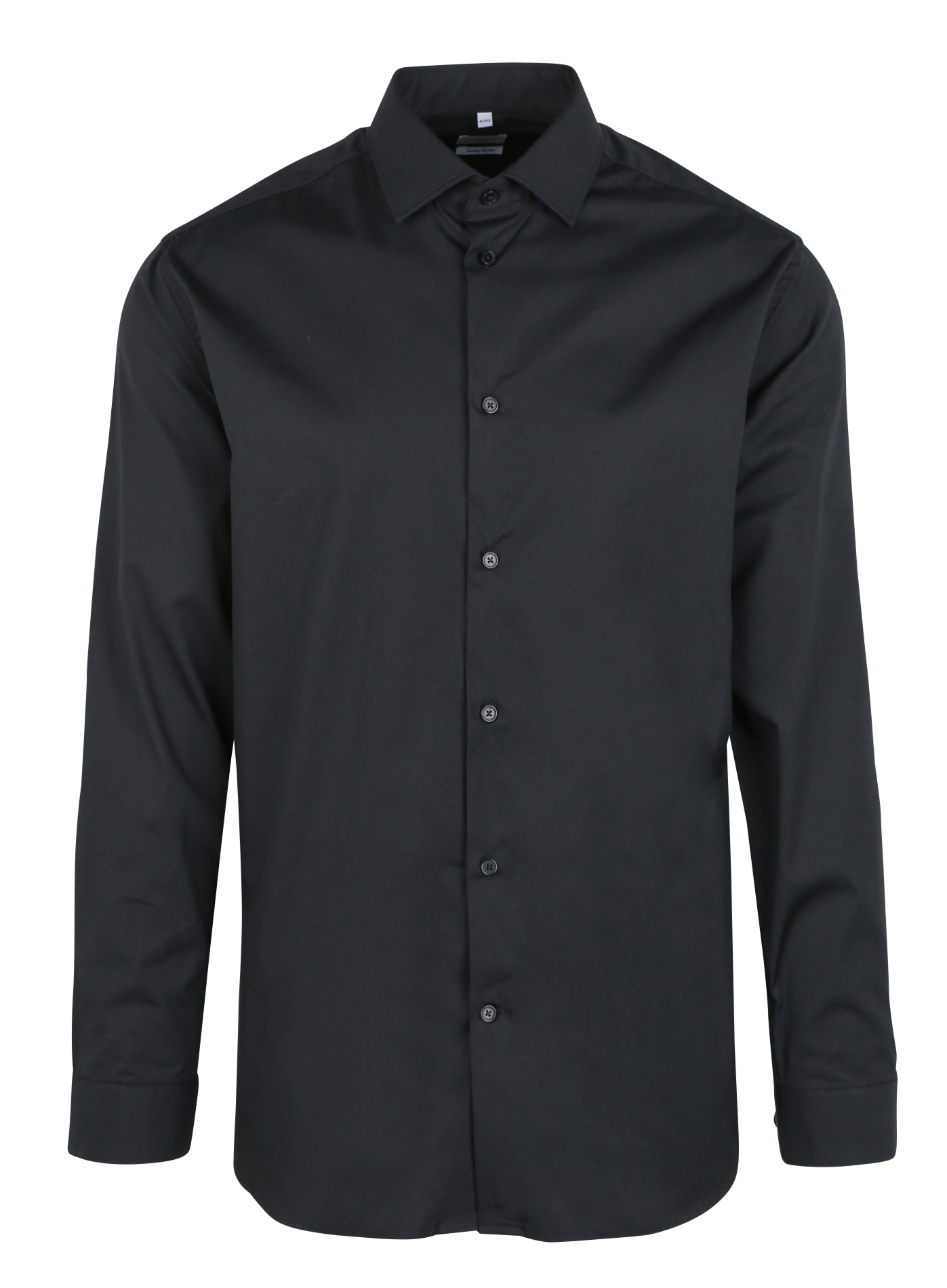 KRAVE - Chemise droite col classique en coton | Noir