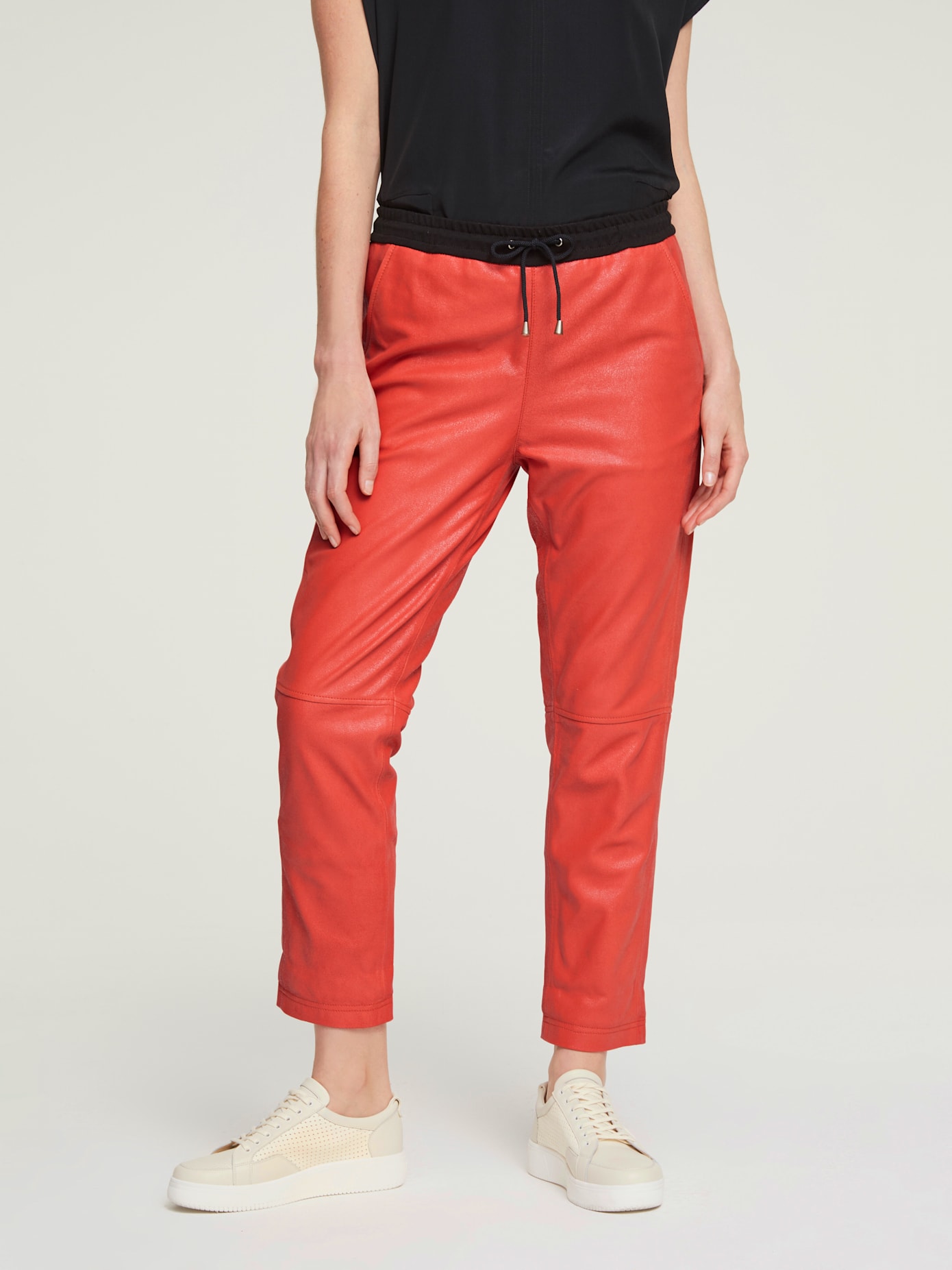 Pantalon de jogging en cuir forme jogging tendance