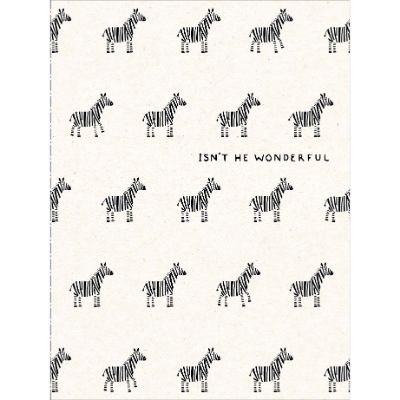 Isn't He Wonderful Zebras Baby Boy Card