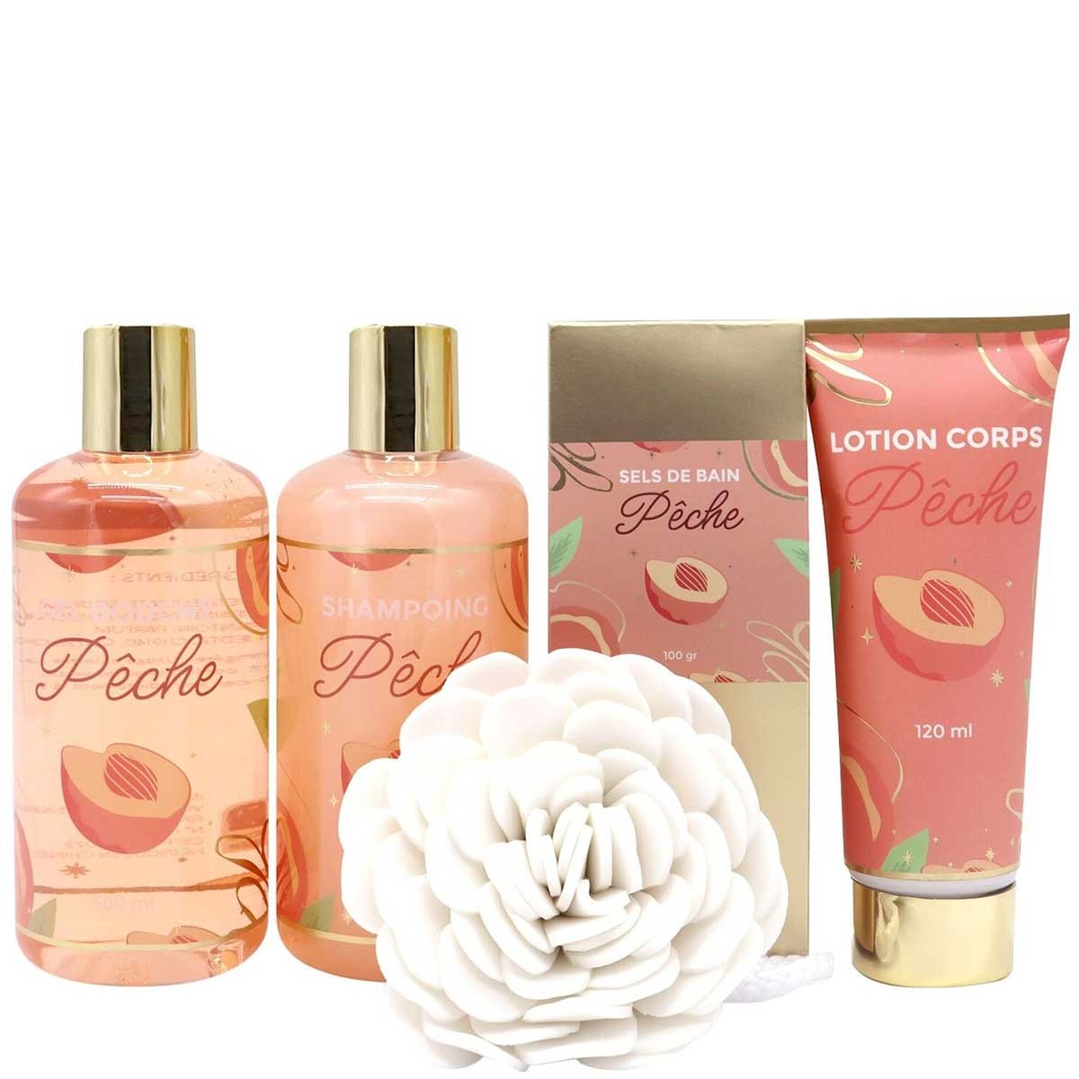 Coffret soins - Pêche - Corps - 5 produits