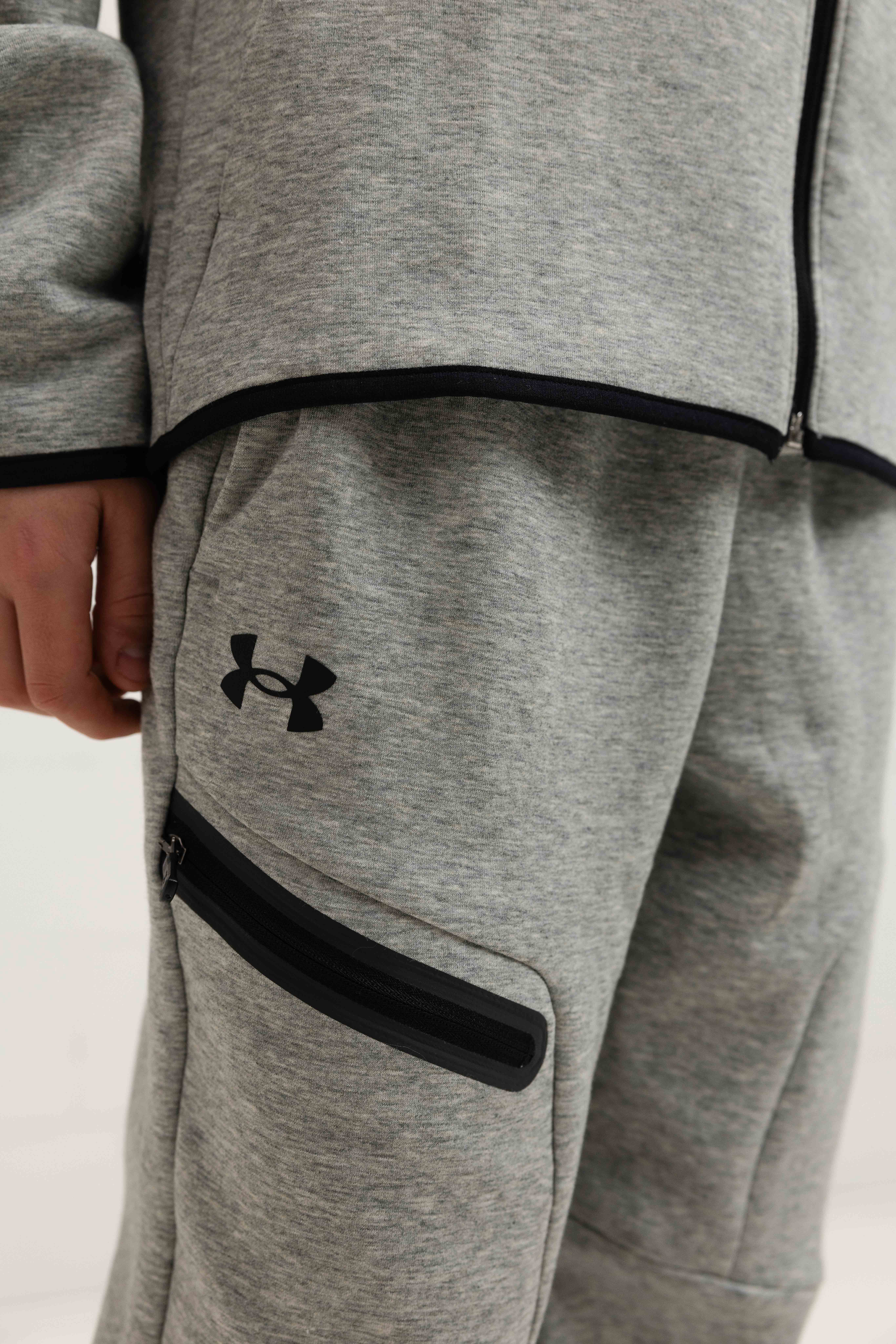 Under Armour Unstoppable Fleece Trainingspak Kids Grijs