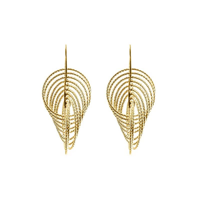 Boucles D'oreilles Argent Doré Spirales Vertigo