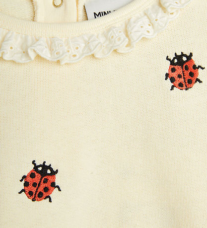 Mini Rodini Sweatshirt - Marienkäfer - Off White