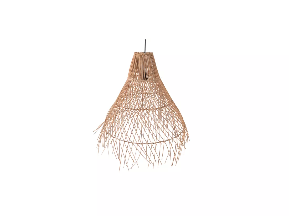 Lampe de plafond en rotin - Lampe suspendue de stile Boho Bali - Trui Naturel
