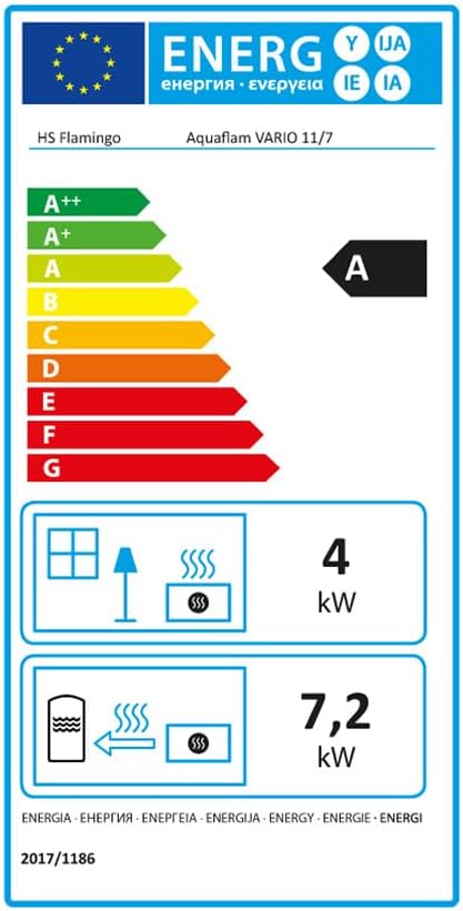 HSF34-088 Vario Saporo Basic Wasserführender Kaminofen Creme 11/7 kW/A