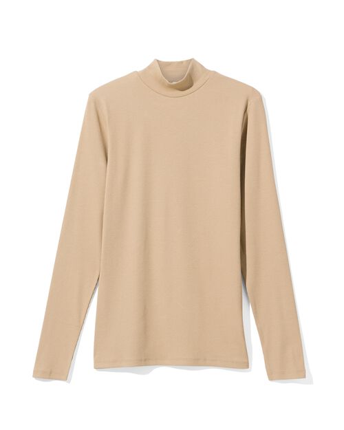 top femme Clara côtelé beige