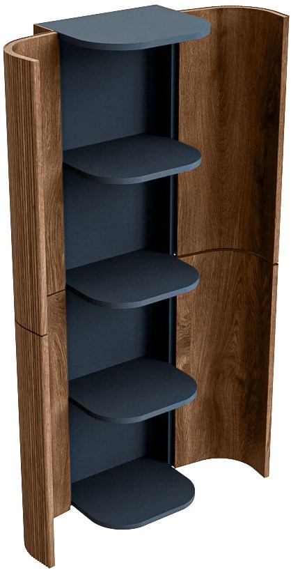 Mondiaz Kurve kolomkast met 4 deuren 45x37.5x160cm walnoot