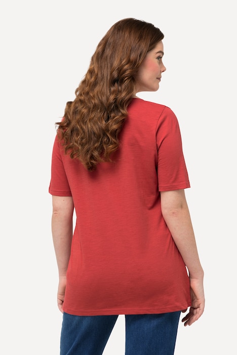 T-Shirt, PURE-Stickerei, Rundhals, Halbarm, Biobaumwolle
