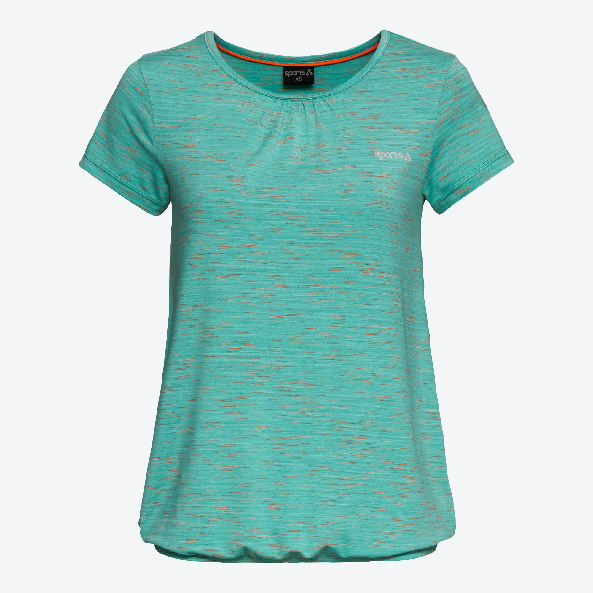 Damen-Fitness-T-Shirt mit elastischem Saum