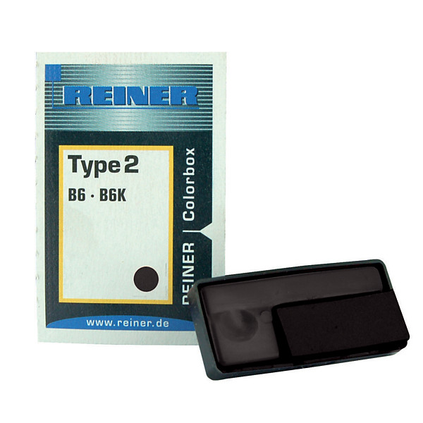6 cassettes d'encre noire pour numéroteur REINER B6, le blister