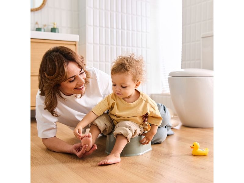 Rotho Babydesign Töpfchen AVA Sage Green Ergonomisch geformtes Töpfchen mit hoher Rückenlehne