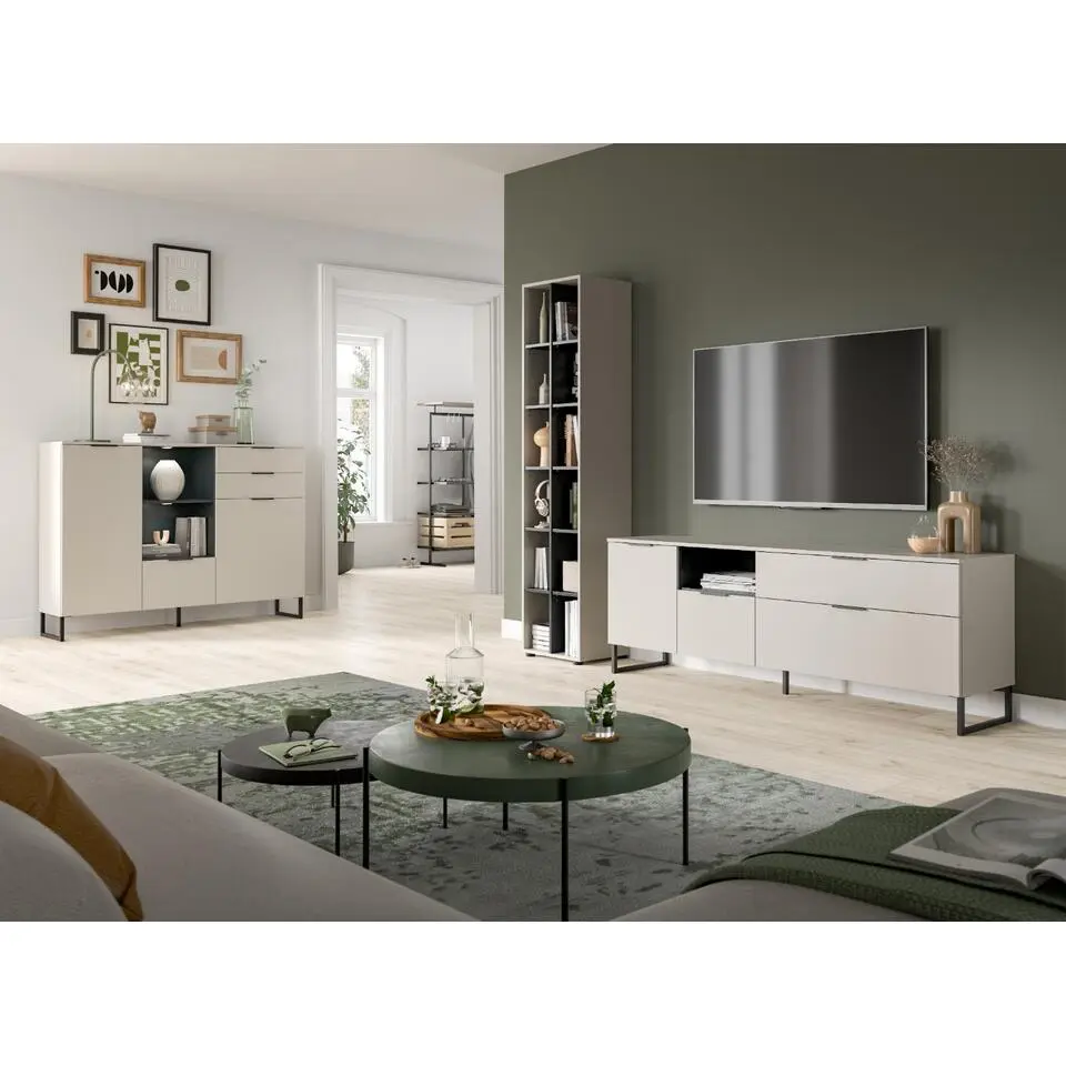 Hioshop Noida wandkast 12 vakken kasjmier decor