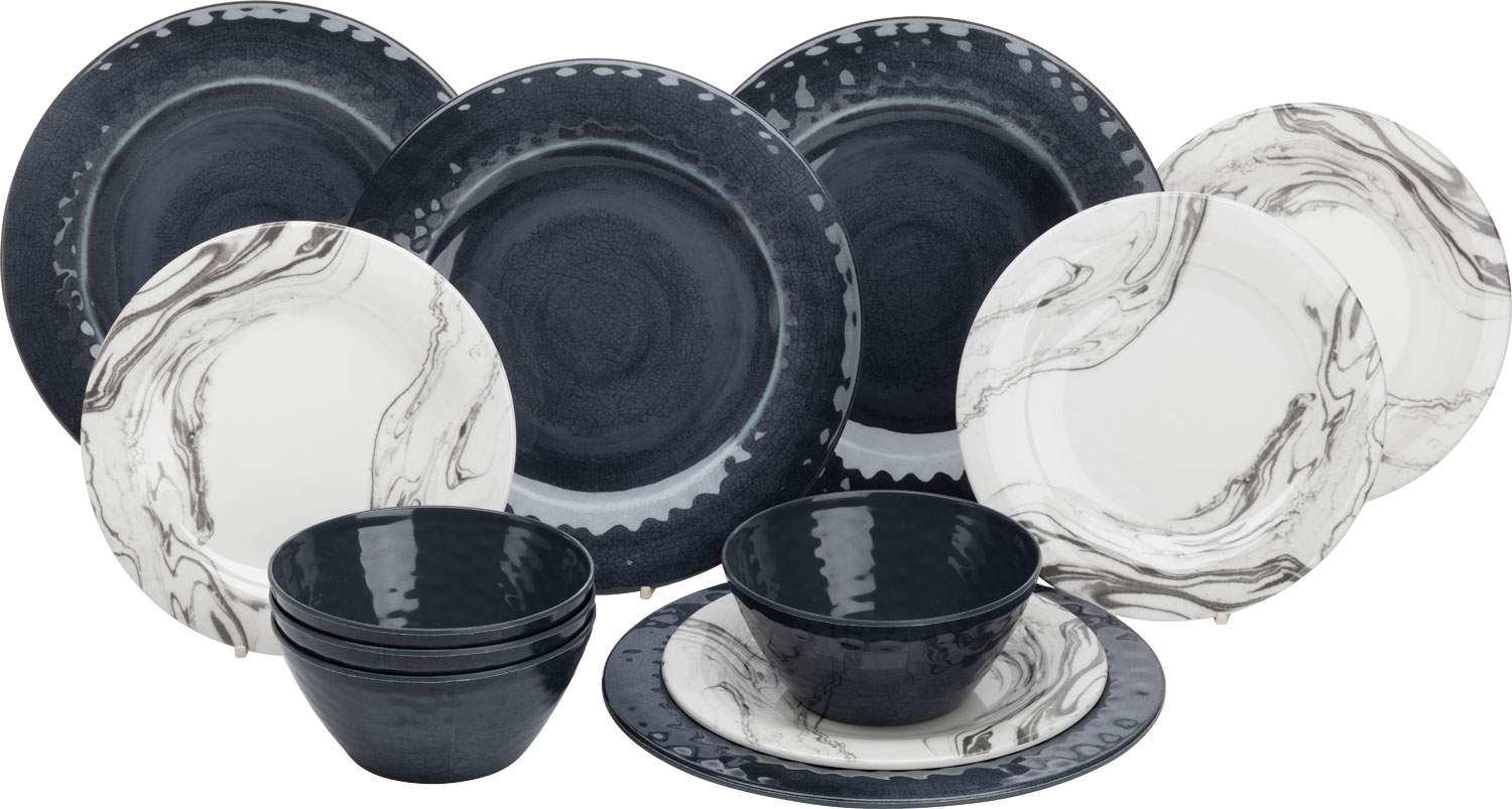 Flamefield Marble Geschirr-Set 12-tlg. für 4 Personen