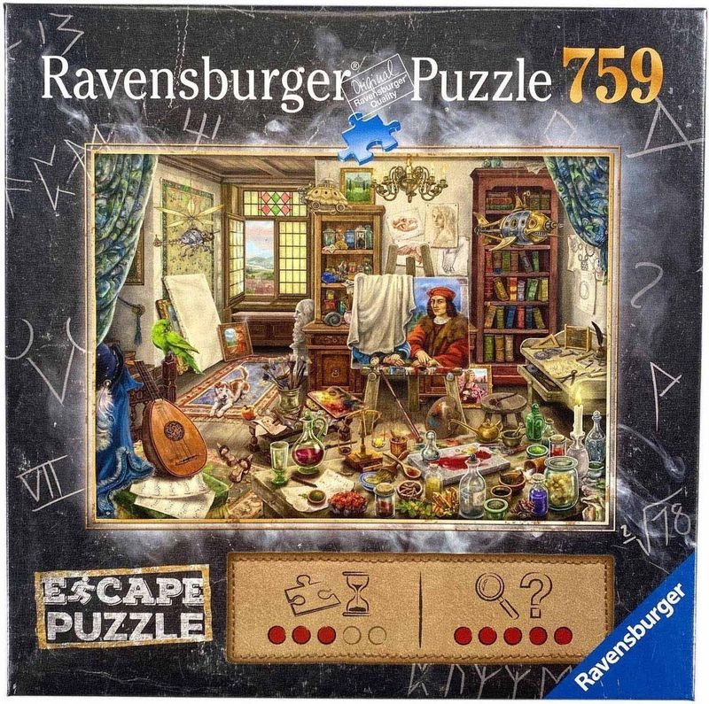 Ravensburger - Escape Puzzle - Da Vinci Artists Workshop - Legpuzzel - 759 Stukjes