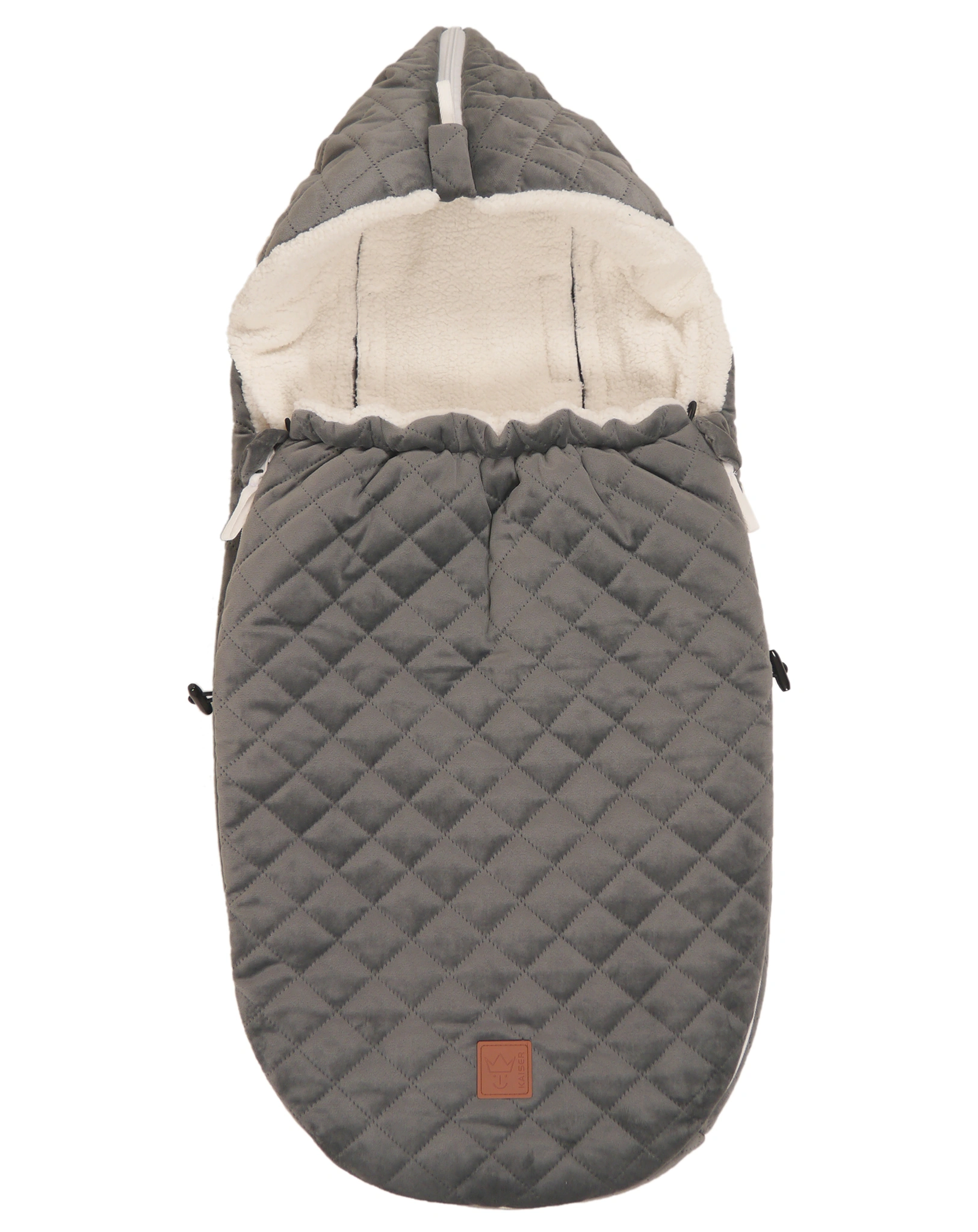 Fußsack VELVET HOODY in grey