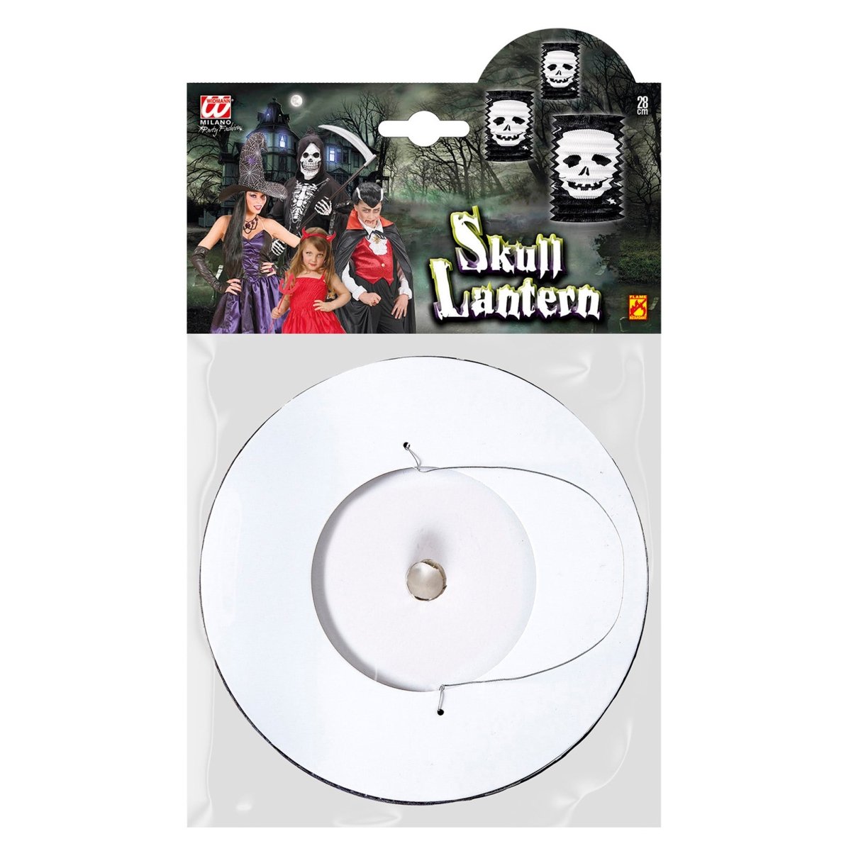 Halloween Lampion Zwart Schedel