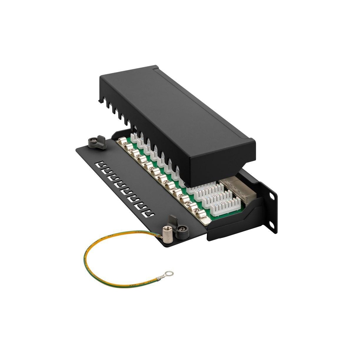 Goobay CAT 6a 10 tommer (25,4 cm) patchpanel, 12 porter