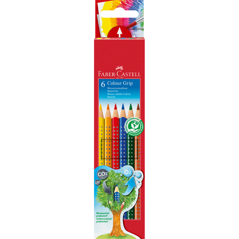 Faber-Castell Farbstifte Colour Grip, 6 Stück, assortiert