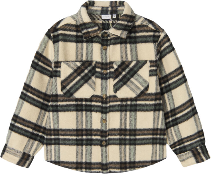 Name It NKMREMOLLE LS OVERSHIRT Summer sand