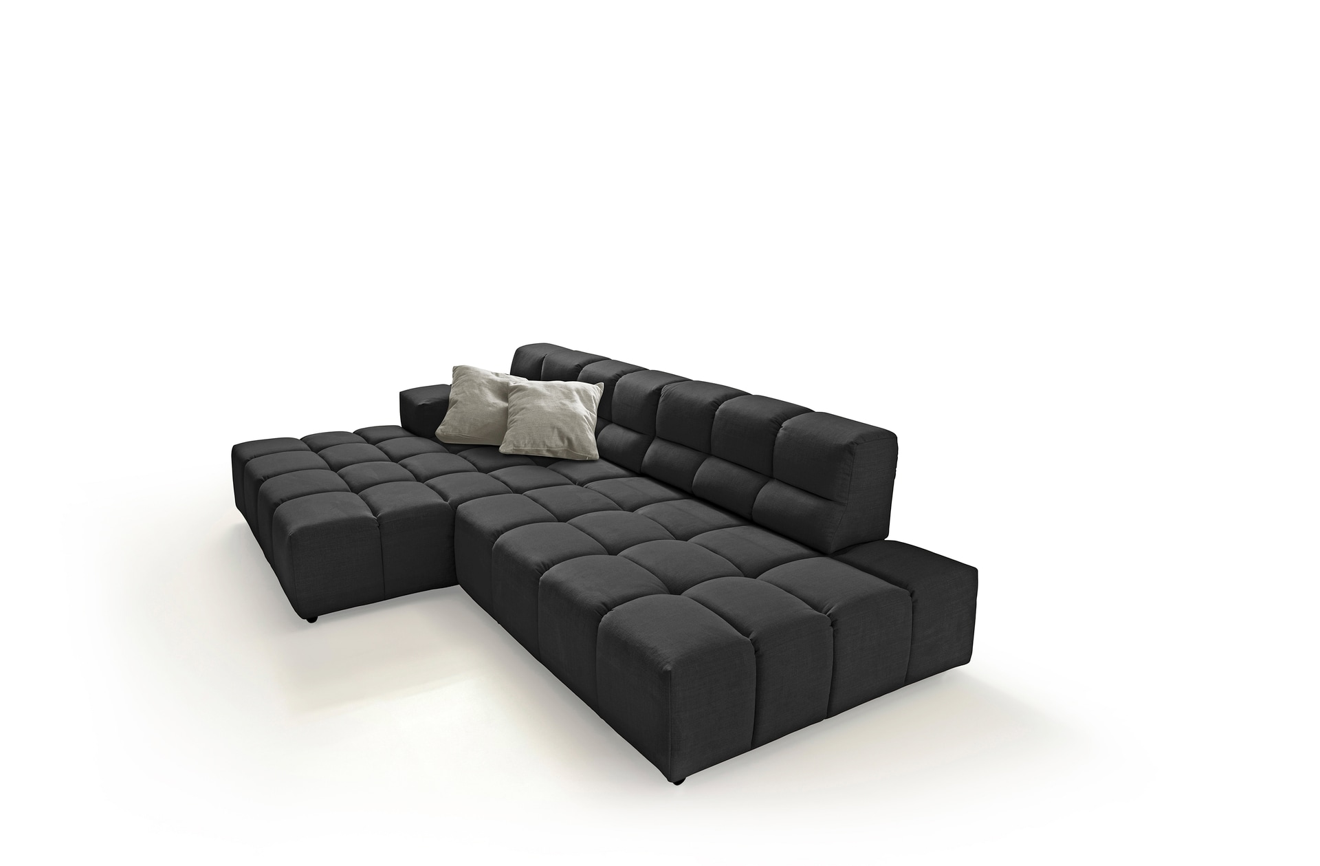 Ecksofa TEMPLE 169 x 286 cm schwarz
