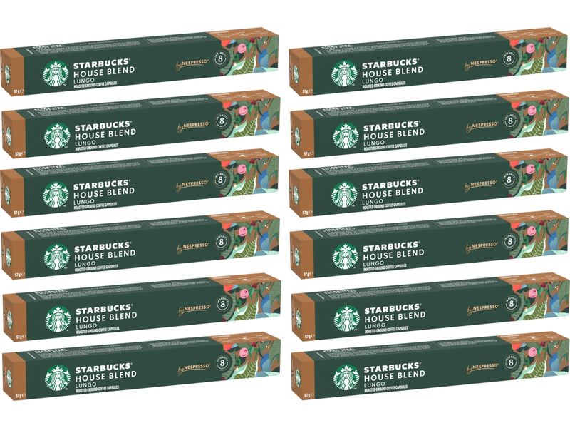Starbucks Kaffeekapseln House Blend 12 x 10 Stück Kaffeekapseln für Nespresso Maschinen