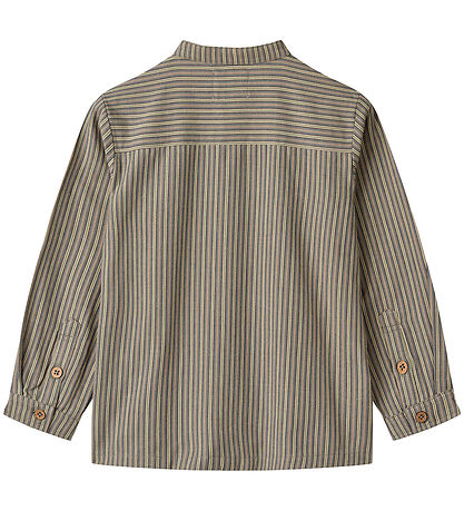 Wheat Skjorte - Willum - Blåe Green Stripe