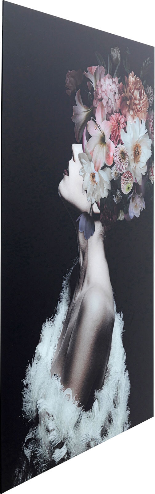 KARE DESIGN Bild FLOWERY BEAUTY schwarz