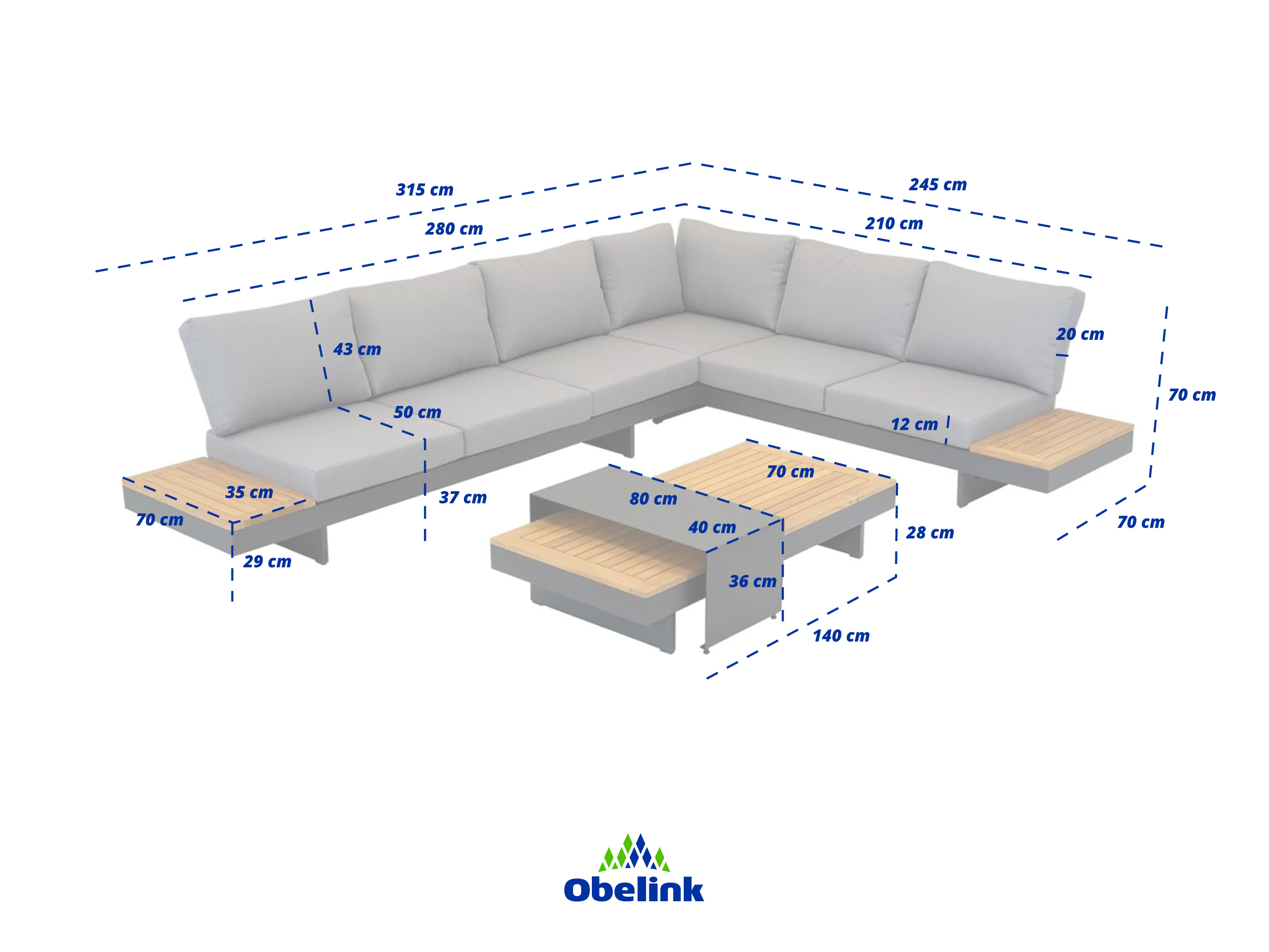 Outdoor Feelings Barbados corner loungeset
