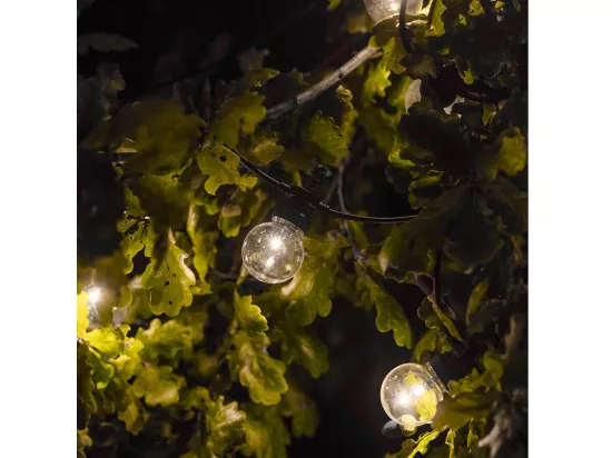 Guirlande solaire 10 globes PARTY CLEAR SOLAR Blanc Plastique 5.7M