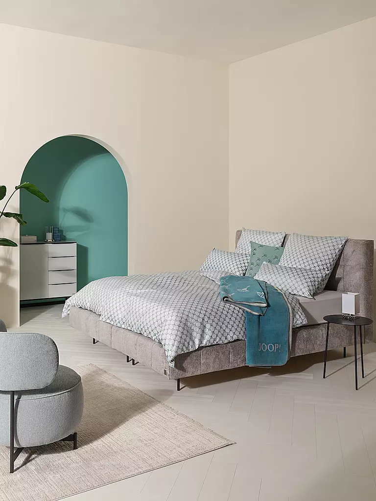 JOOP Satin Bettwäsche 200x200cm CORNFLOWER GLEAM Aqua  mint